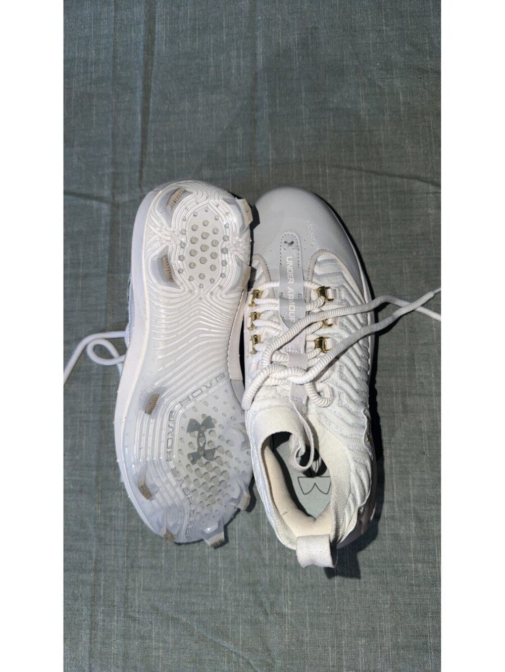 Under Armour Men's Bryce Harper 9 Pro ST Baseball Cleats – White/Metallic Gold